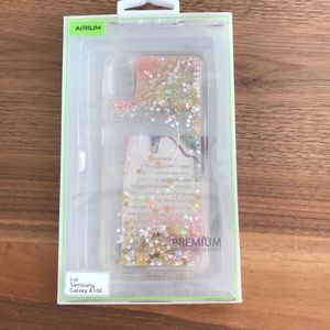 NWB Airium Phone Case Samsung Galaxy A10E. Waterfall Star Glitter.